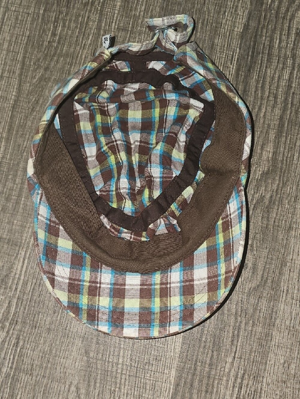 Puma Plaid Cadet Cap in Brown, Blue & Green - Picture 5 of 6
